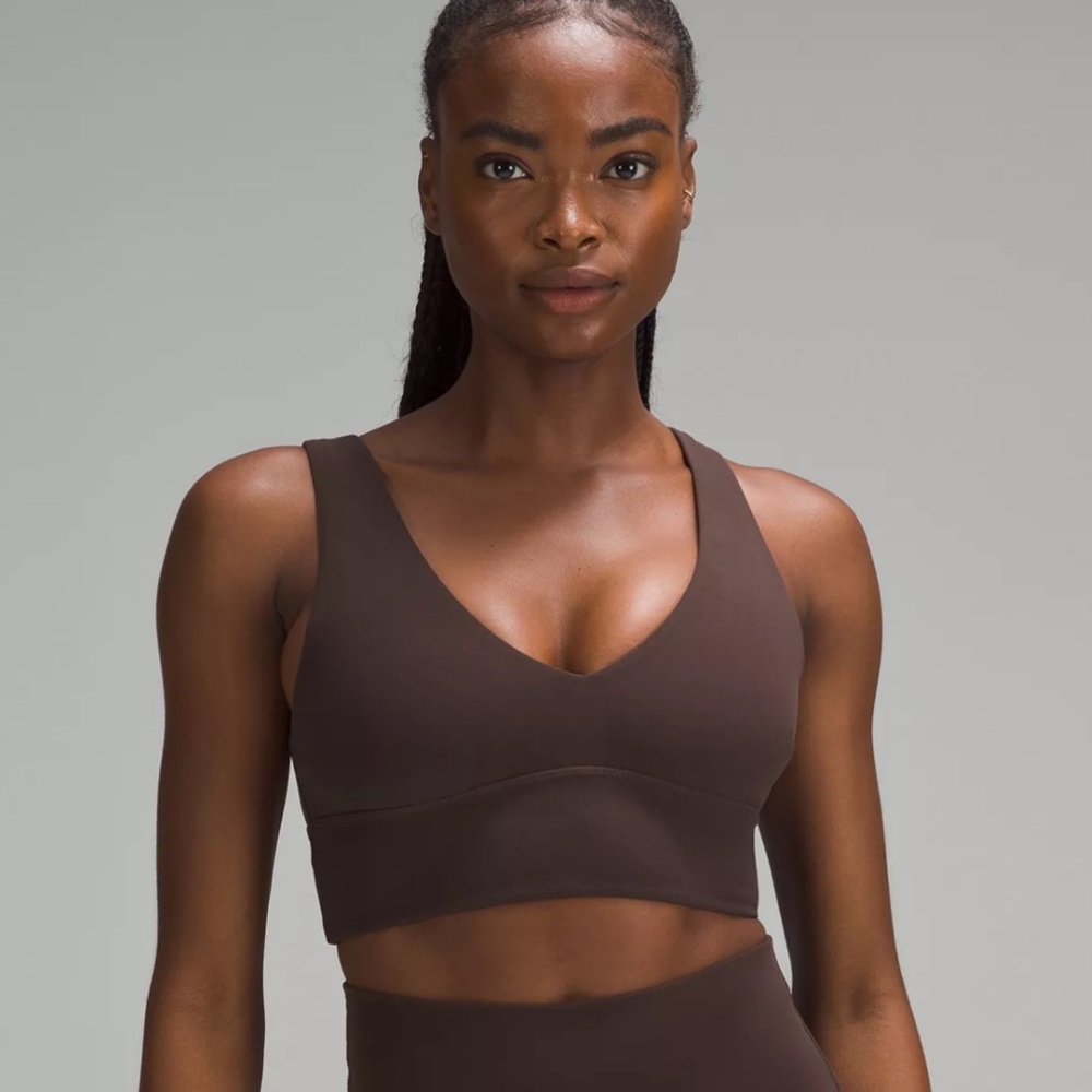 Lululemon Athletica Align V Neck Sports Bra Espresso size 8 C/D Cup
